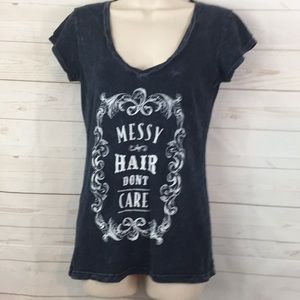 Cold crush messy hair don’t care extra small Vneck